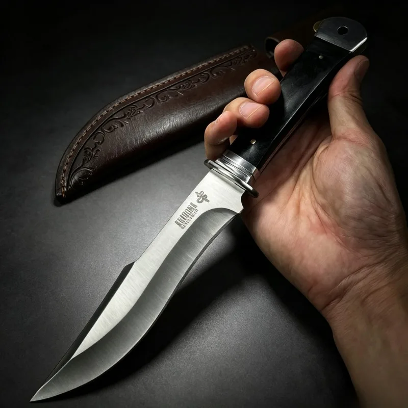 High Hardness 7CR13MOV Blade Colorwood handle Fixed Blade Pocket Knife Outdoor Camping Survival Multi-purpose Straight Knife