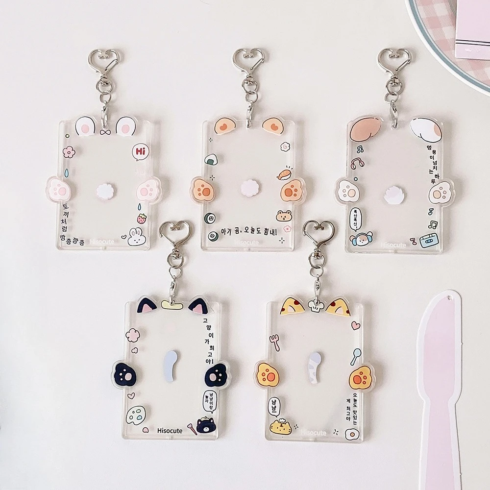 Creative Clear Transparent Card Holder Waterproof ID Card Protection Cover Student Card Photo Protector