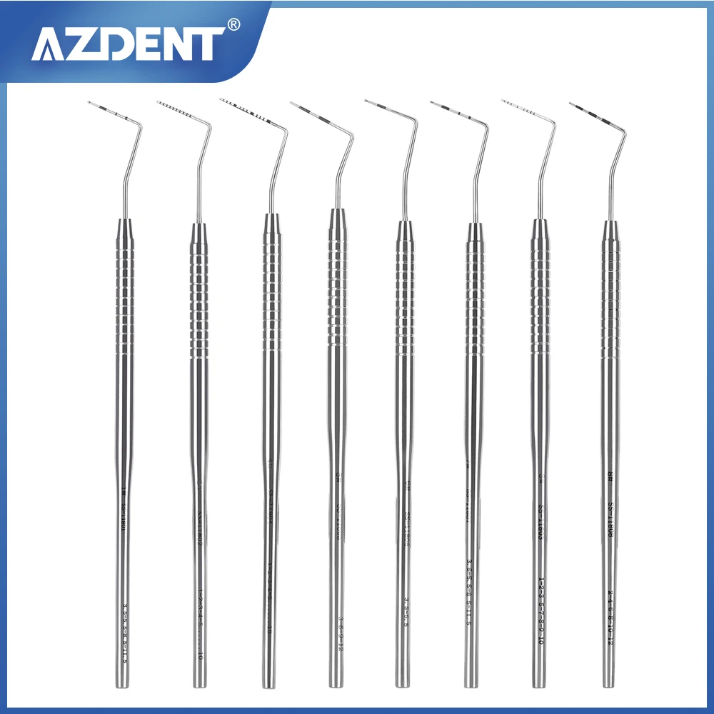 AZDENT 1 Cái Nha Khoa Tốt Nghiệp Nha Chu Thăm Dò 304 Thép Không Gỉ Nha Sĩ Nhạc Cụ Endodontic Thiết Bị Thăm Dò 16Cm Có Quy Mô