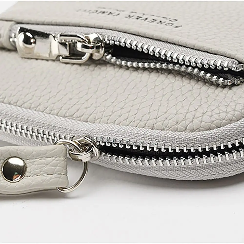 Durable Softer Leather Money Coin Purse Waterproof Zipper Wallet Money Bag Wear-resistant Credit Card Holoder Women