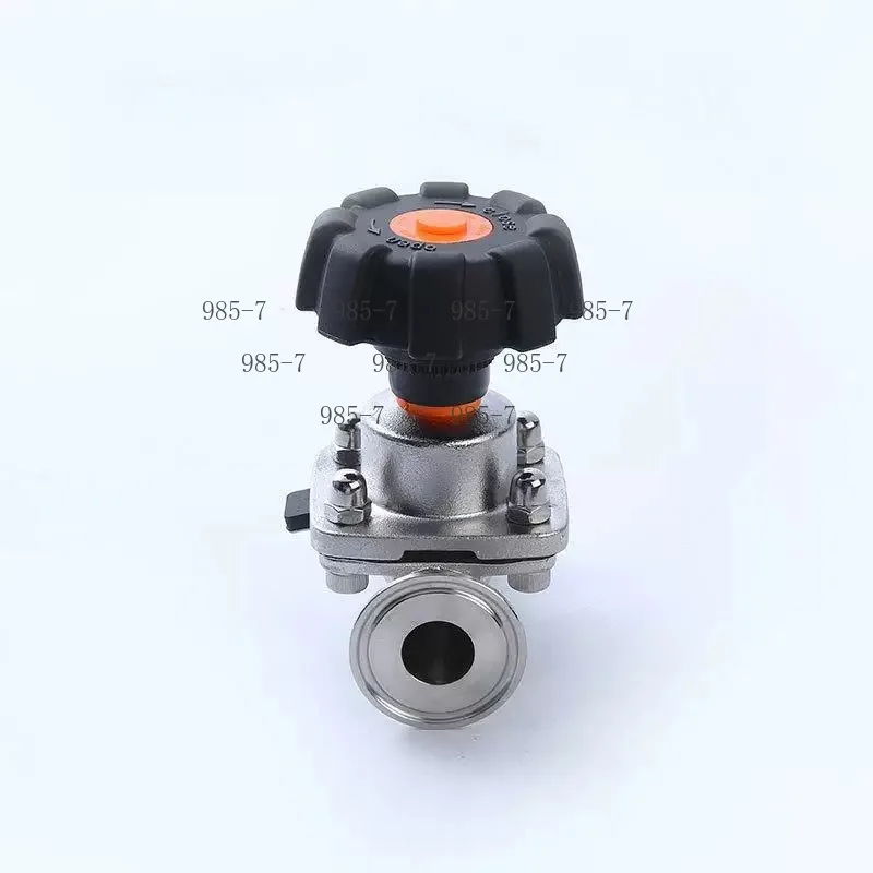 Manual Straight Through Diaphragm Valve Stainless Steel Sanitary Quick Clamp Weld Connection Valve