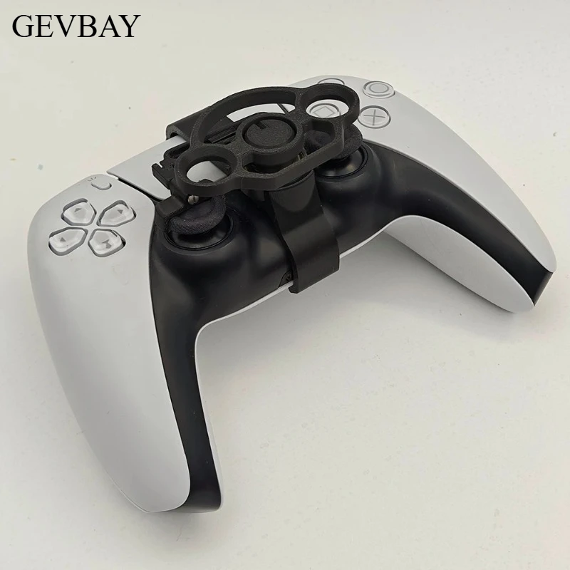 Mini 3D Printed Steering Wheel for PS5 Controller, Racing Game Auxiliary Simulator Wheel Gamepad Accessory