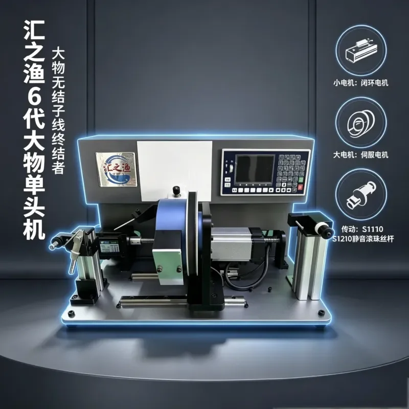 Electric No-knot Tying Hook Machine Closed-loop Motor Automatic Knotter for Fishing Line Quick Tie Tool Outdoor Angling