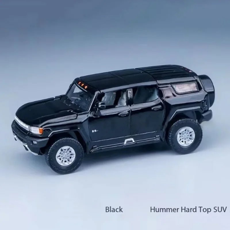 Diecast 1/64 escala 2024 gmc hummer ev conversível/hardtop suv liga modelo de carro clássicos adulto lembrança presente exibição estática