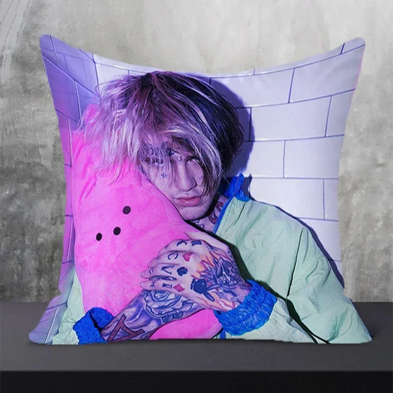 Home Decor Pillow Covers Decorative Sofa Cushions Lil Peep Rapper Art Furniture Pillowcase Cushion Cover 45*45 Pillows Cases