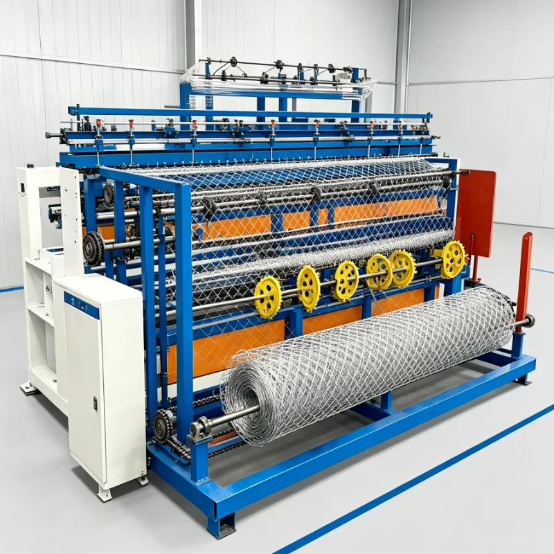 Customized Diamond Mesh Machine Fully Automatic High Speed Steel Wire Netting Weaver For Diamond Pattern
