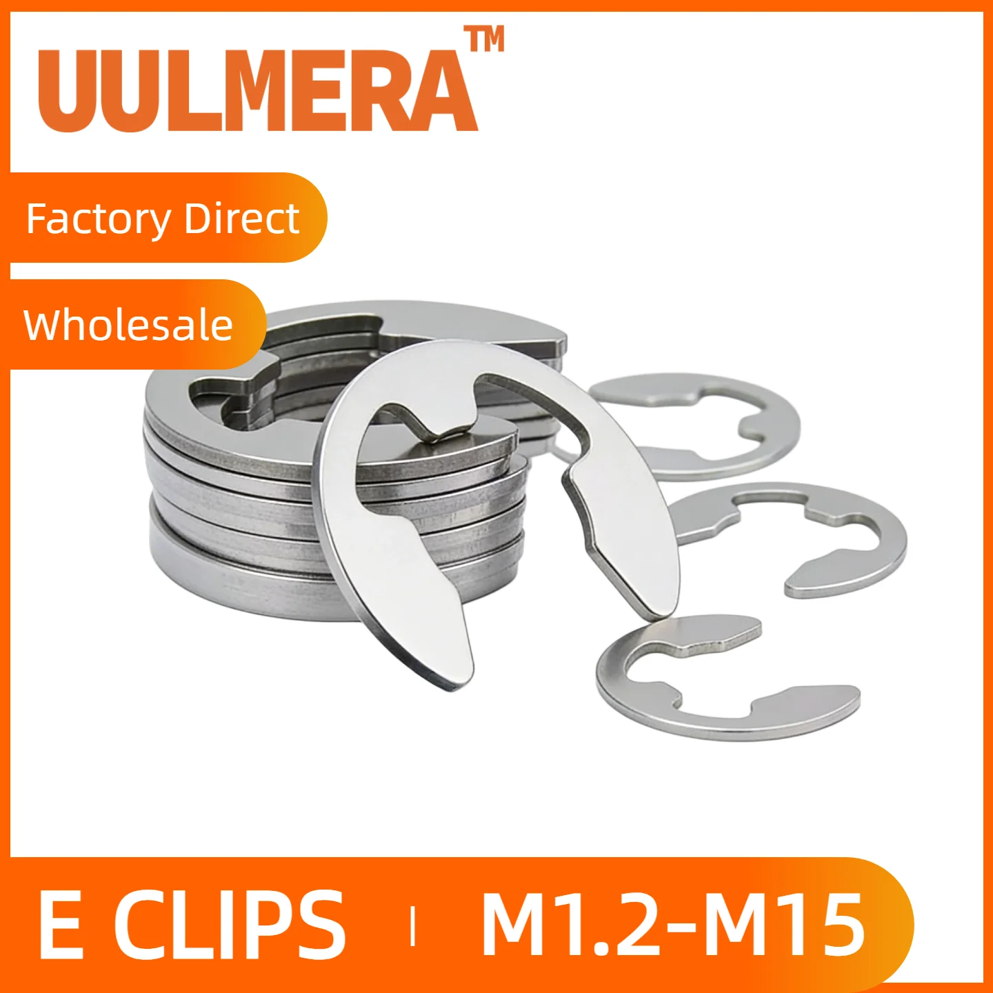 

200-1000 шт. E-образные стопорные кольца из нержавеющей стали 304, размеры M1.2, M1.5, M2, M2.5, M3, M4, M5, M6, M7, M10, M11, M15, внешние стопорные кольца E-типа