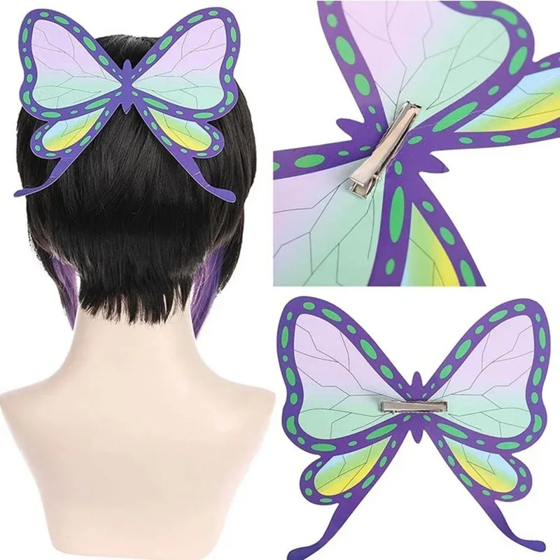 

Anime Kochou Shinobu Tsuyuri Kanawo Cosplay Cartoon Butterfly Headwear Hairpin Hair Clip Accessories for Girls Women