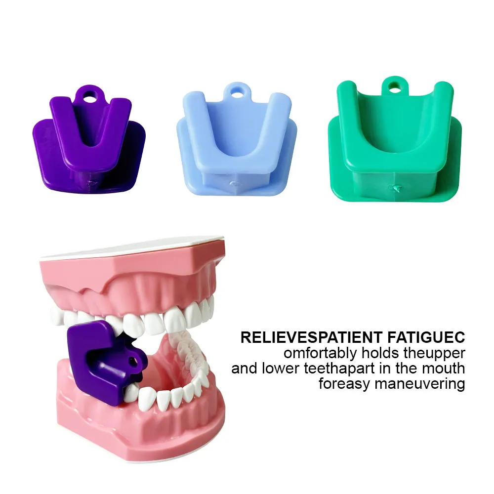9pcs Dental Mouth Opener Occlusal Pad Teeth Prop Bite Rubber Cheek Retractor 3 Sizes Autoclavable Silicone Bite Block Support