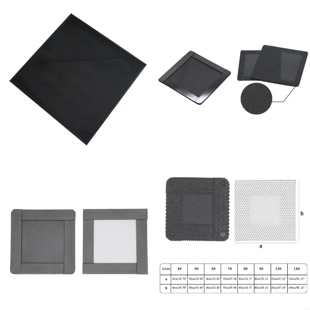 

4X7E пылевой фильтр компьютерный вентилятор-кулер ПВХ магнитная сетка черный пылезащитный чехол для чехла 50 см 12 см/14 см/9 см