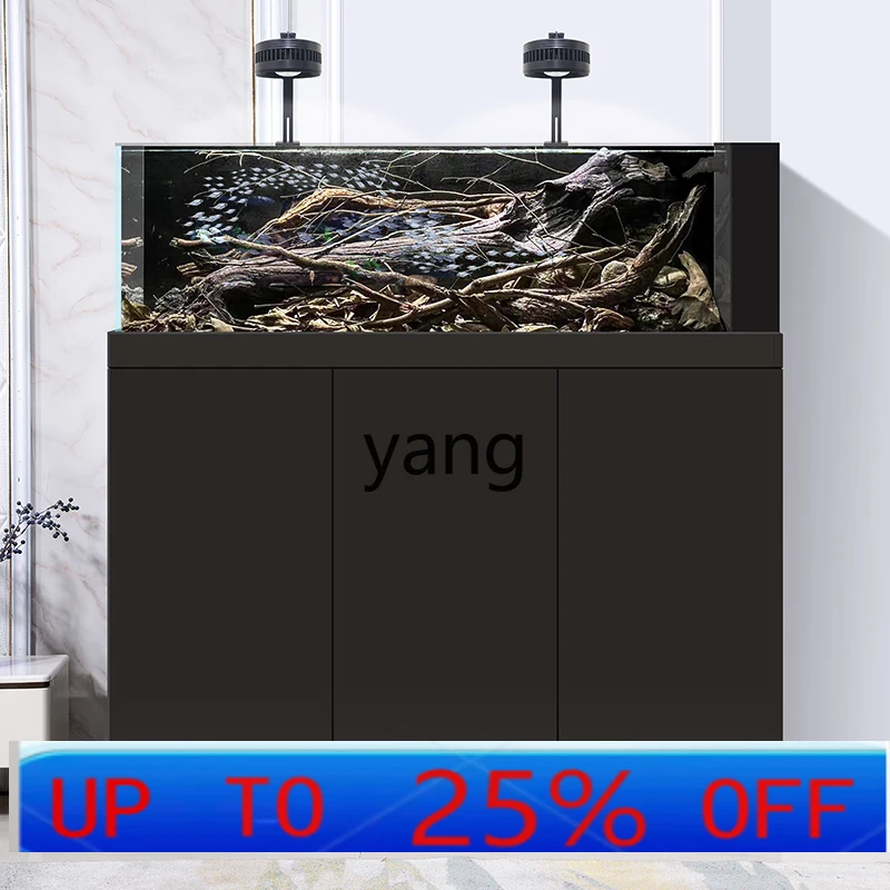 

LTT гостиная бытовой ультрабелый стеклянный фильтр с большим дном аквариум