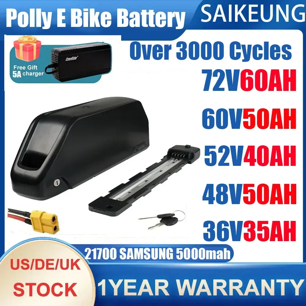 

36v 48V 52v 60v 72v bateria 48v Hailong polly dp7 ebike 15ah 20Ah 30Ah 40Ah 50AH 60AH batttery 500w-2000W Motor,with 5A charger