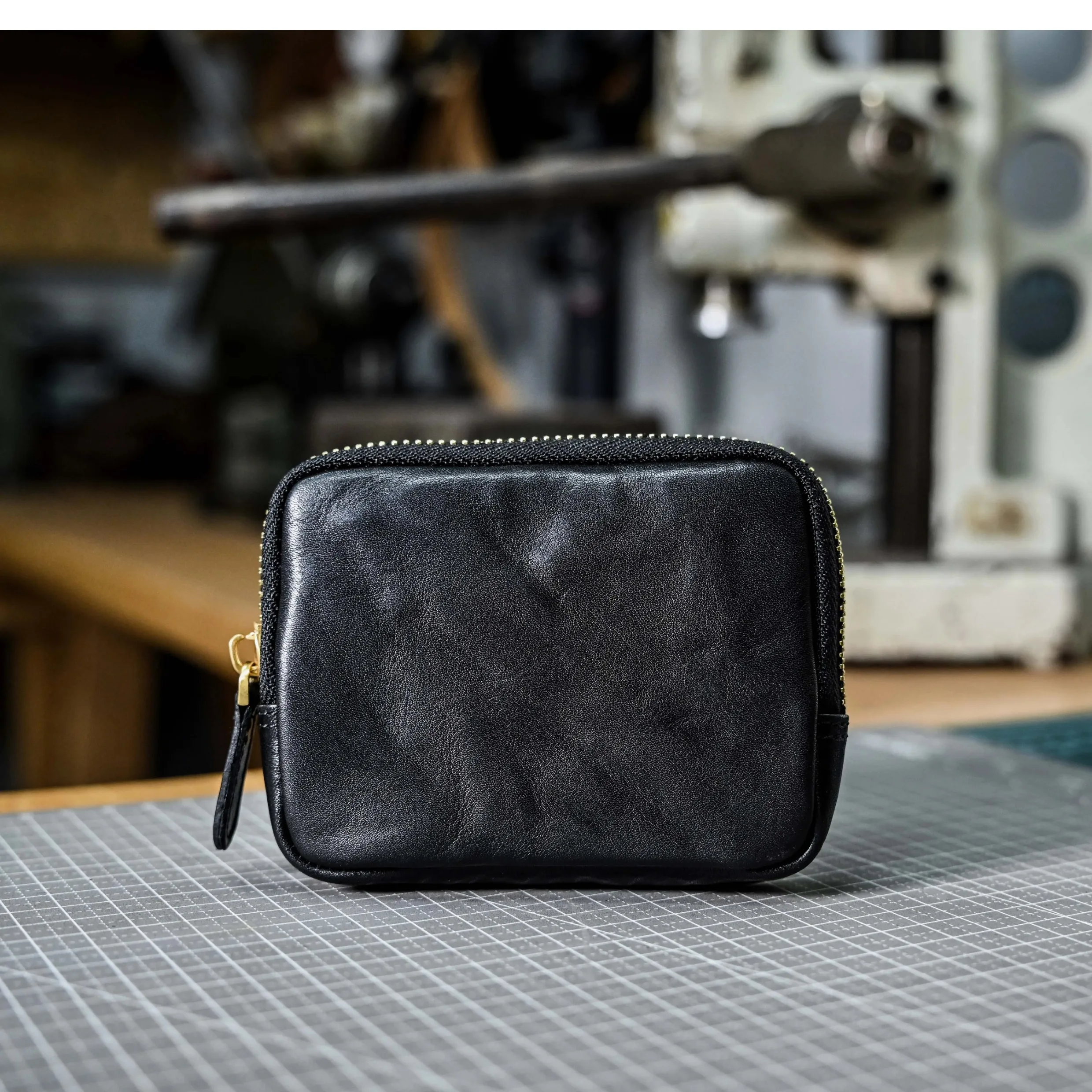 simple vintage vegetable tanned cowhide men women's coin purse casual genuine leather ID cardholder driver's license wallet