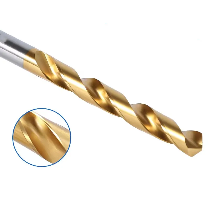 Imagem -05 - Titânio Revestido Reta Haste Torção Brocas Aço de Alta Velocidade Metal mm 1.5 mm mm 2.5 mm mm mm mm 10 Pcs
