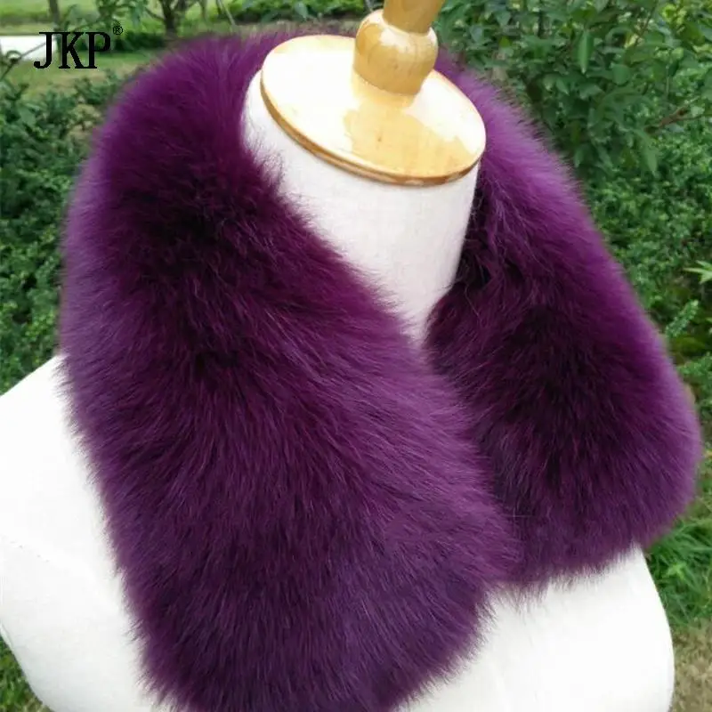 Women Real Fox Fur Collar for Coat Fashion Warm Genuine Fox Fur Winter Scarf