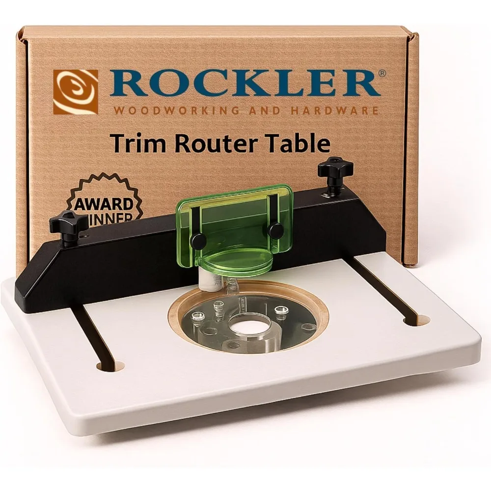 Trim Router Table with Adjustable Table Pre Drilled Holes High Visibility Bit Guard 1/4 Acrylic Base Woodworking Tools