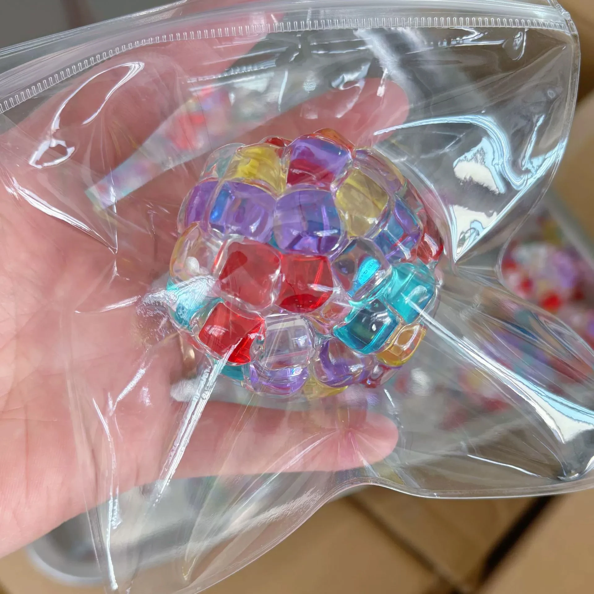 1 Stück Quetschbälle mit Eisperlen, Stressabbau-Spielzeug, Superweiche Sensorische Fidget-Spielzeuge für Erwachsene, Angstlinderung, Entspannung, Quetschgeschenk – Detail 9