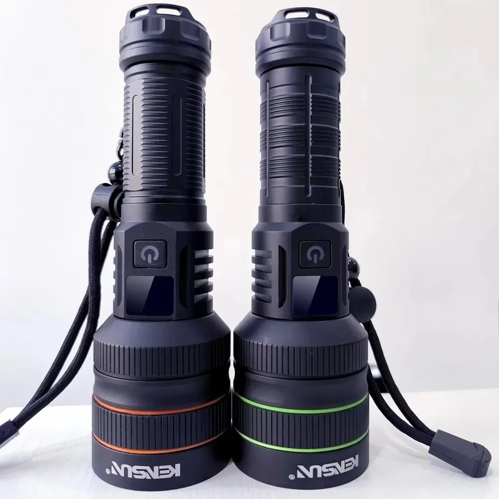 NEW Super Long Range LED Flashlight Type-C Charging Strong Light Tactical Torch Lamp Outdoor Portable Lantern Waterproof