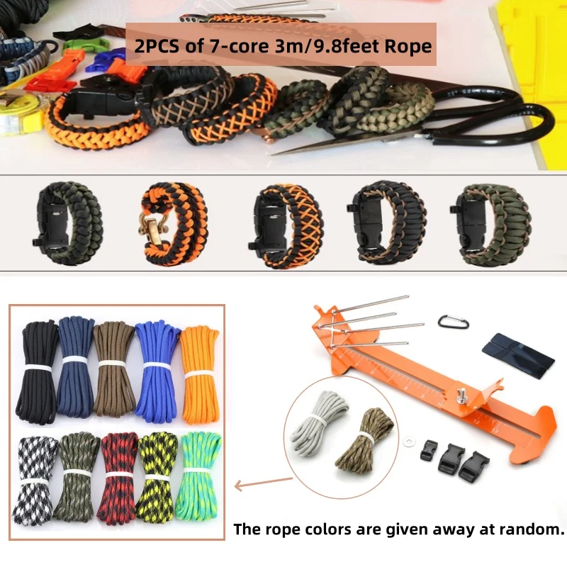 Paracord Bracelet Metal Weaving Frame DIY Paracord Jig, Outdoor Camping Accessories Handmade Weaving Tool view 5
