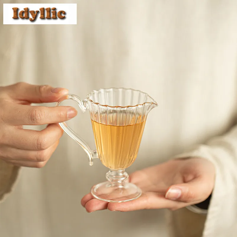 

60ml High Borosilicate Glass Tea Pitcher Pour Tea Cha Hai Dispenser Justice Cup Fair Mug Tea Items Collection Accessories Craft