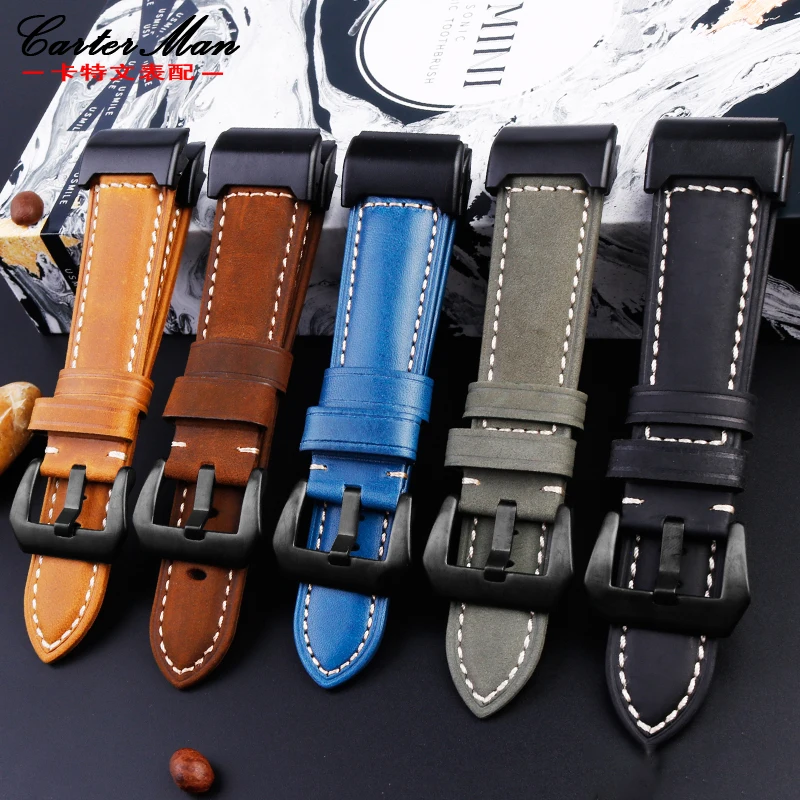 Genuine leather bracelet for Casio G-SHOCK Big Mud King series GWG-1000/GB modified retro frosted cowhide watch strap wristband