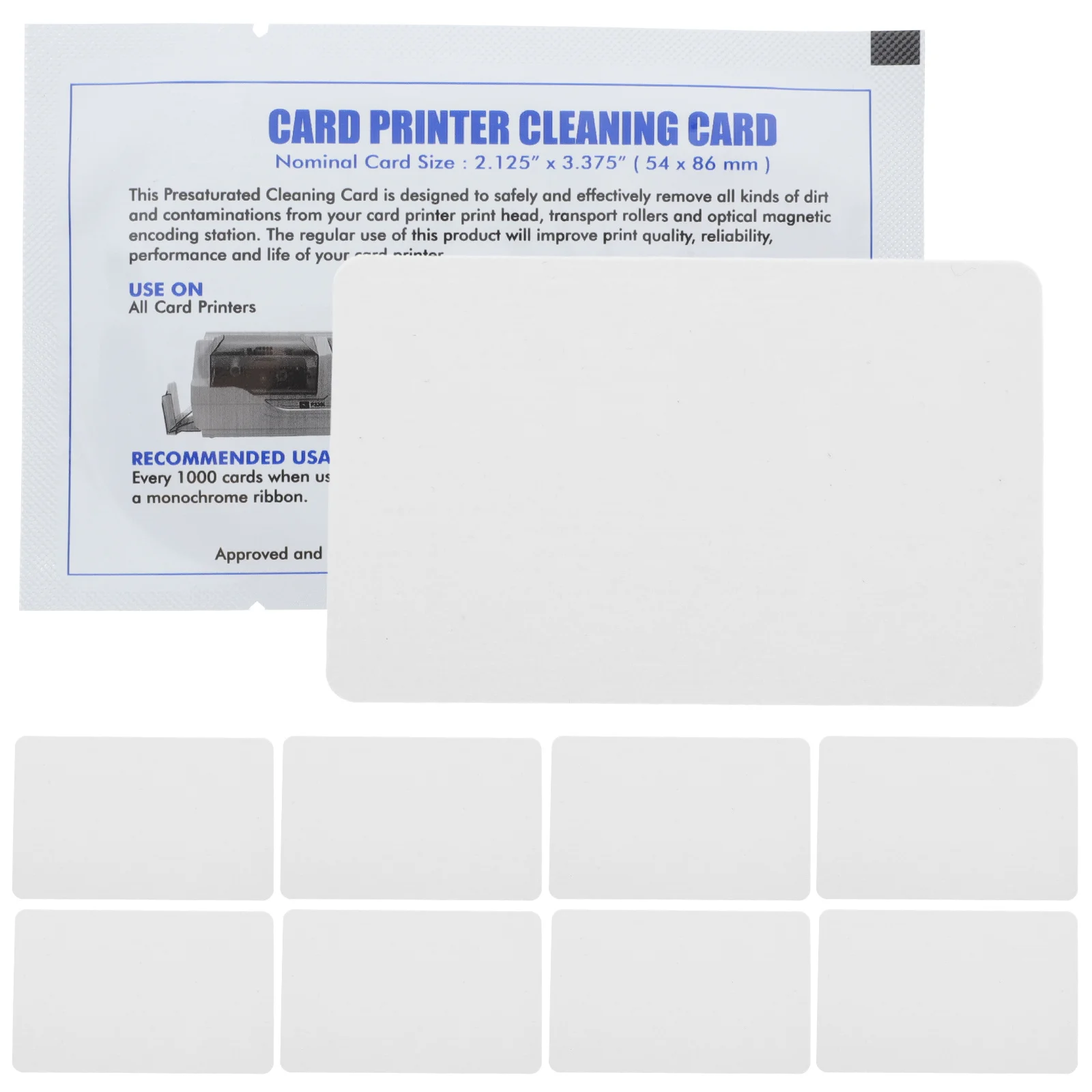 10Pcs Small Cleaning Card for Printer Terminal and Pos Cleaner Reusable Card Reader Maintenance Cleaning Accessory Supply