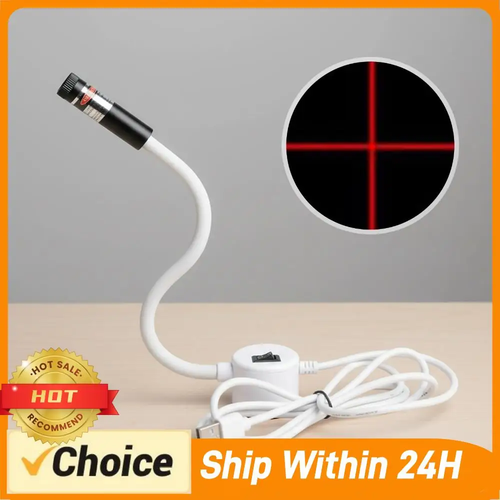 Herramienta de Posicionamiento Láser Rojo para Acolchado, Lámpara de Acolchado para Máquina de Coser USB, Proyección Ajustable de Nodos/Líneas/Cruz, Accesorio de Costura