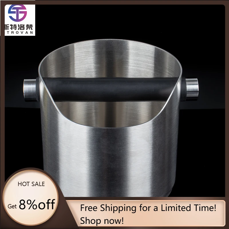 

STLG WJW Stainless Steel Espresso Coffee Grounds Bucket Knock Boxes Barista Tools Portafilter Knock Box Private Logo