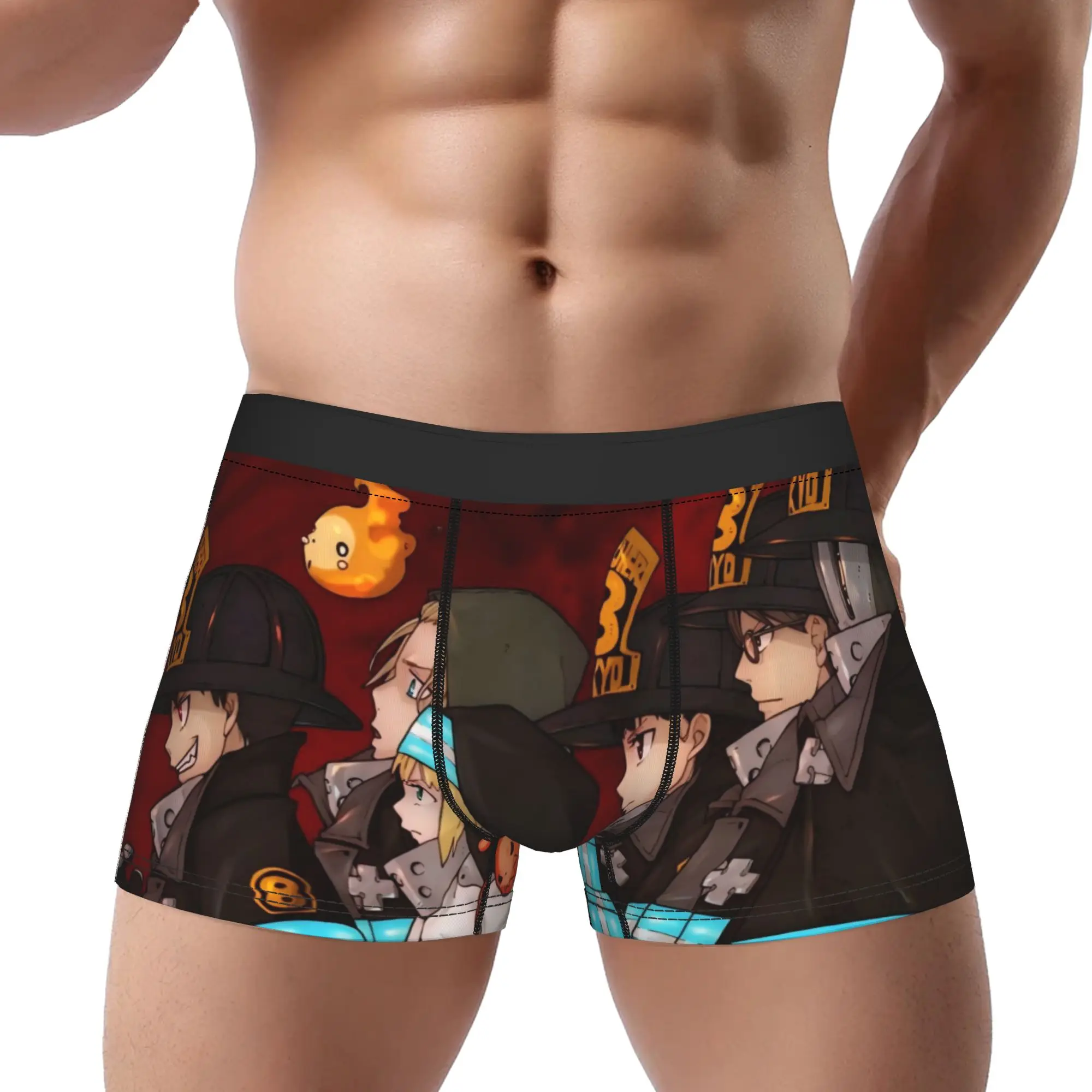 

Трусы Fire Force, дышащие трусики, мужское нижнее белье, шорты с принтом Fire Force, трусы-боксеры