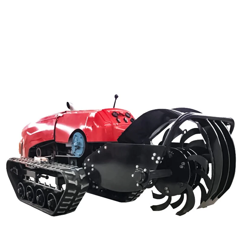 Remote control orchard trencher, crawler self-propelled trencher