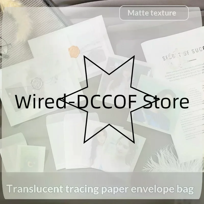 Wedding Invest Card Translucent Tressing Paper Envelope Wedding Invite Postcard Transparent Tracingpaper Paper Letter Message