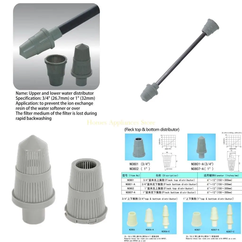

D0AB Top/Bottom Distributor for high-efficiency Filtration Water Softeners Parts