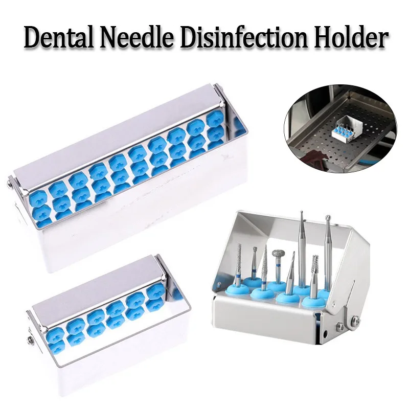 

8/12/30 Holes Dental Burs Holder Implant Instruments Stainless Steel Autoclave Sterilization Box
