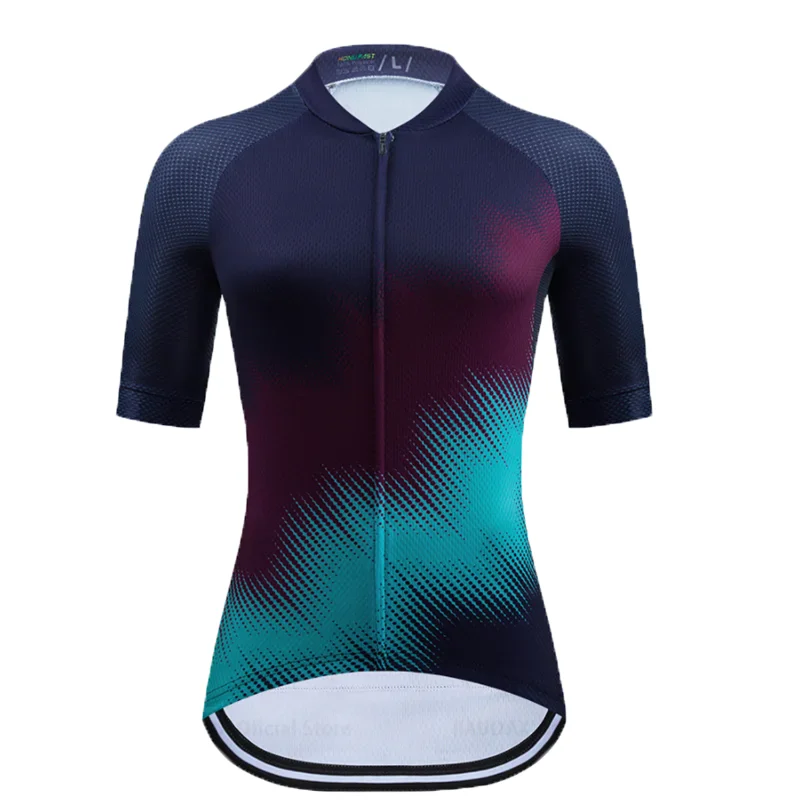 Short Sleeve Jersey Set Women MTB Pattern Breathable Road Bike Clothes Cycling Clothing Summer Cycling Kit Vintage