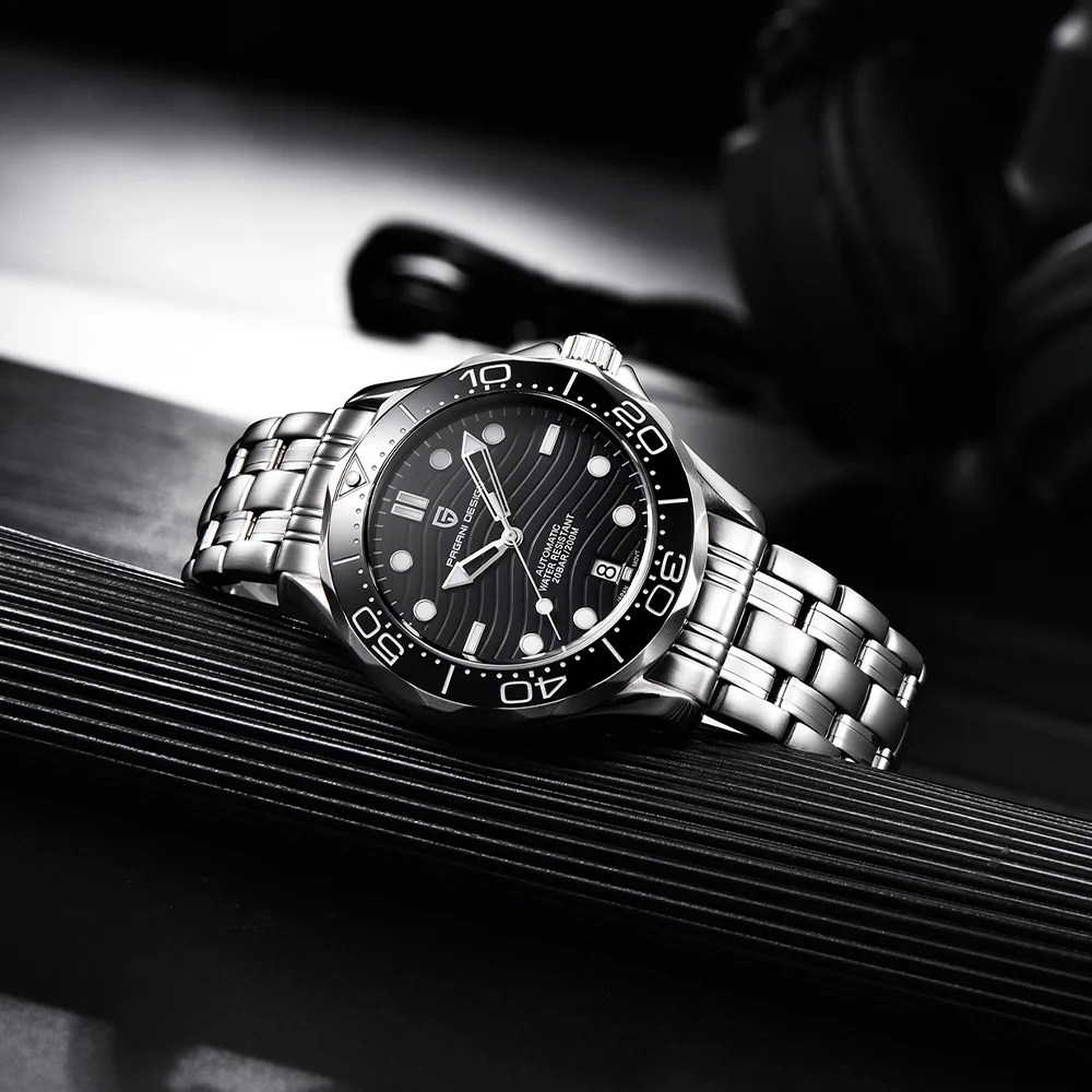 

Pagani design watches Top business men's automatic Watch NH35 men's mechanical watch AR Sapphire Luminous diving men's gift box