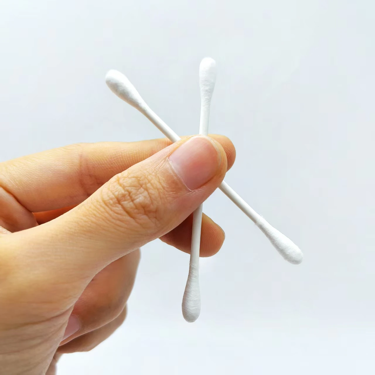 500개 알람 시계 패턴 창의적인 버킷 사이즈 면봉, 성인용 둥근 양면 청소용 특수 면봉