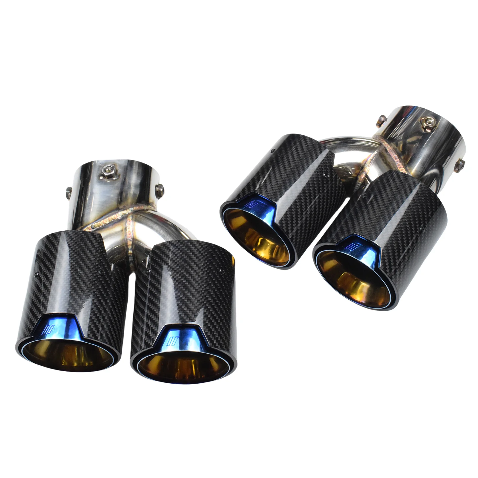 

Exhaust Tip for BMW M240 M340 M440 G20 G21 G23 G42 M Power 4 Outlet High Quality Carbon Fiber Blue Muffler Exhaust Tail Pipe