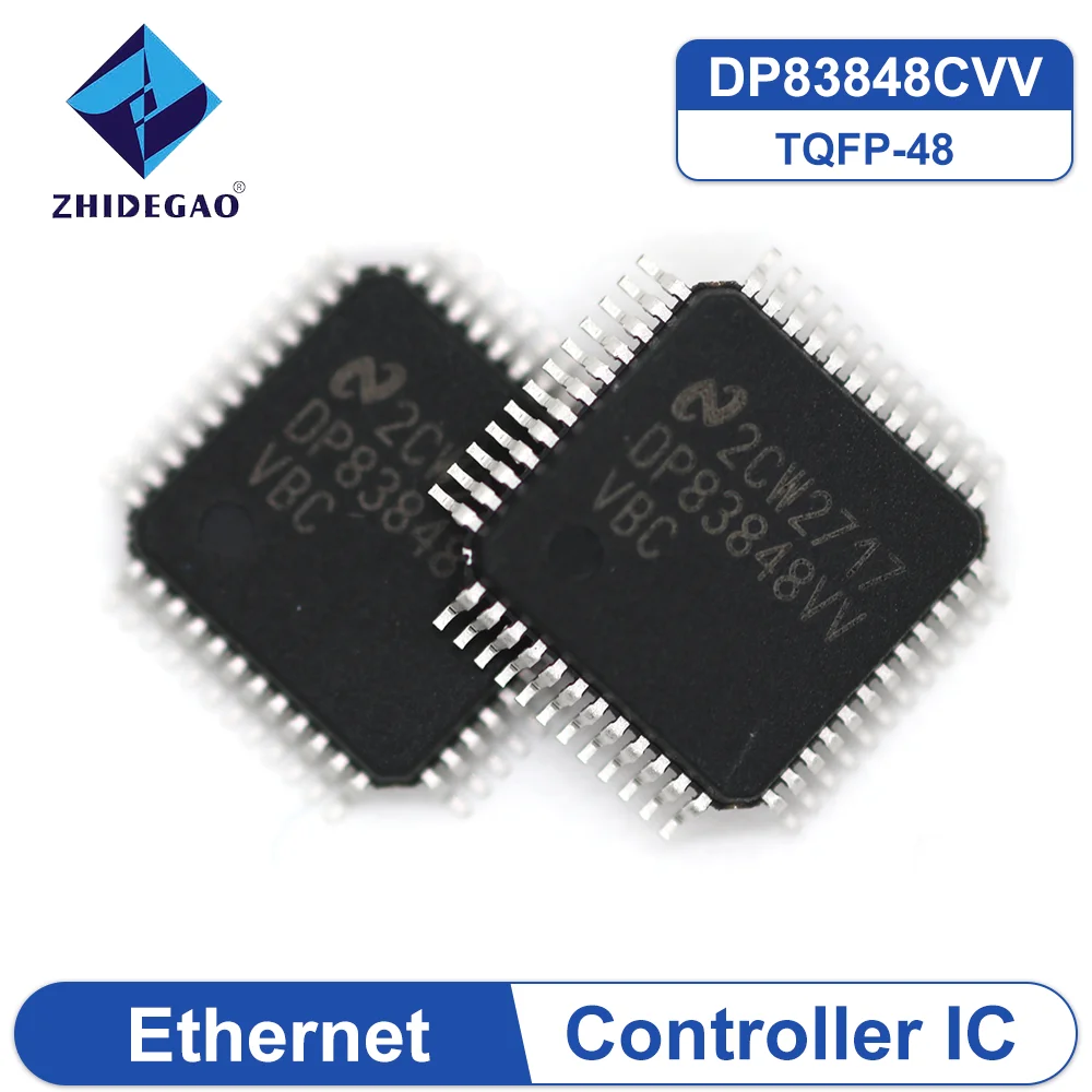 

10pcs/Lot 100% New DP83848 Ethernet Controller IC DP83848CVV TQFP48 Chipset