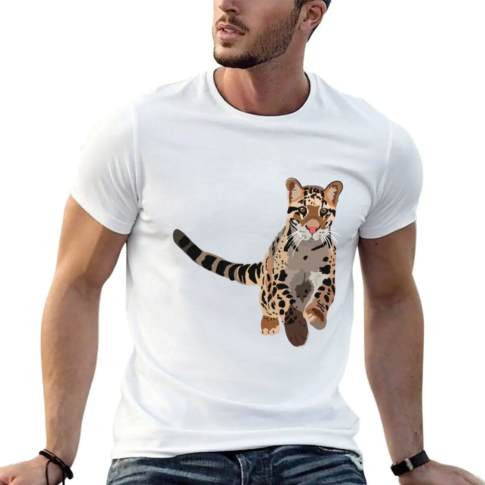 C is for Clouded Leopard T-Shirt tees baggy shirts cotton t shirt men