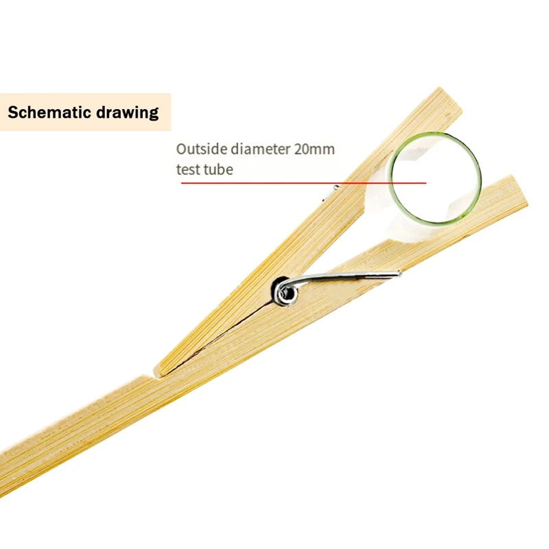 Набор зажимов для бамбуковых трубок, набор из 20 зажимов 7 дюймов для лабораторных биологических и химических экспериментов, инструменты 2 см