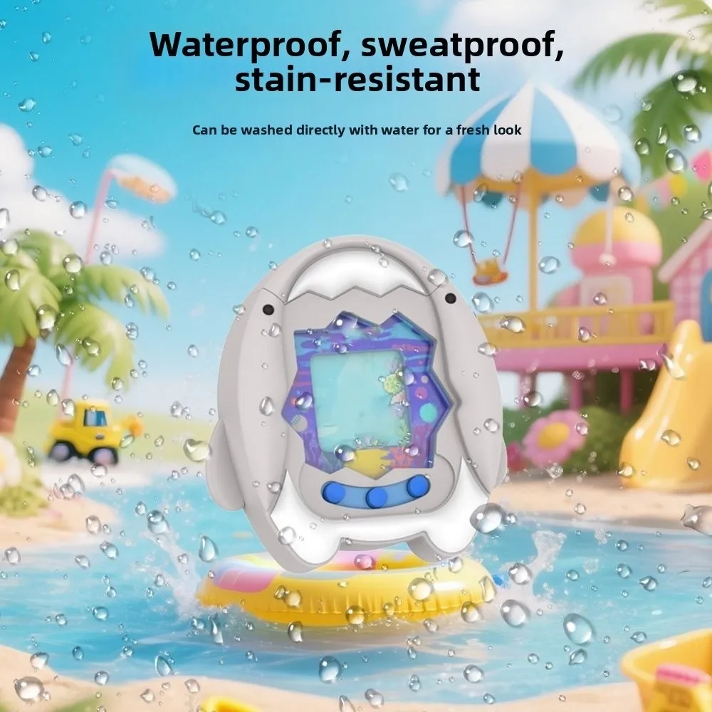 실리콘 게임 콘솔 보호 케이스 타마고치 파라다이스용 끈이 있는 귀여운 만화 충격 방지 스킨 커버 슬리브