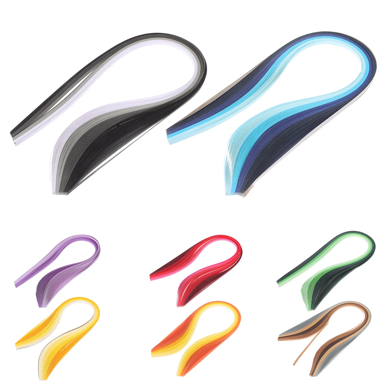 8 Bags Gradient Color Quilling Paper Strips Set DIY Craft Material for Handmade Flower Petals Scrapbooking Quilling Kit