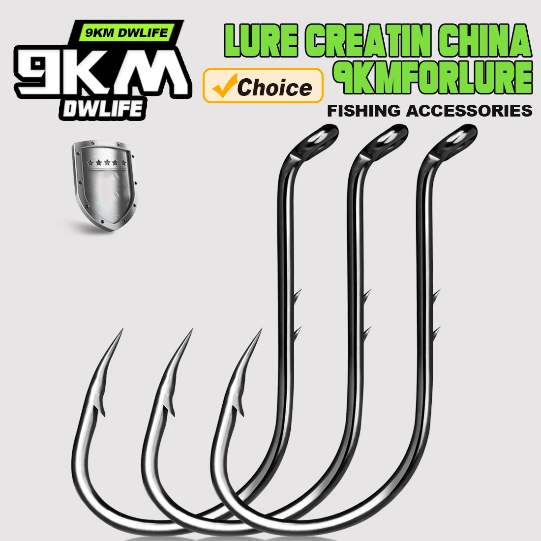 9KM 50Pcs Baitholder Haken Octopus Haken Angeln Wurm Haken für Salzwasser Süßwasser High Carbon Stahl
