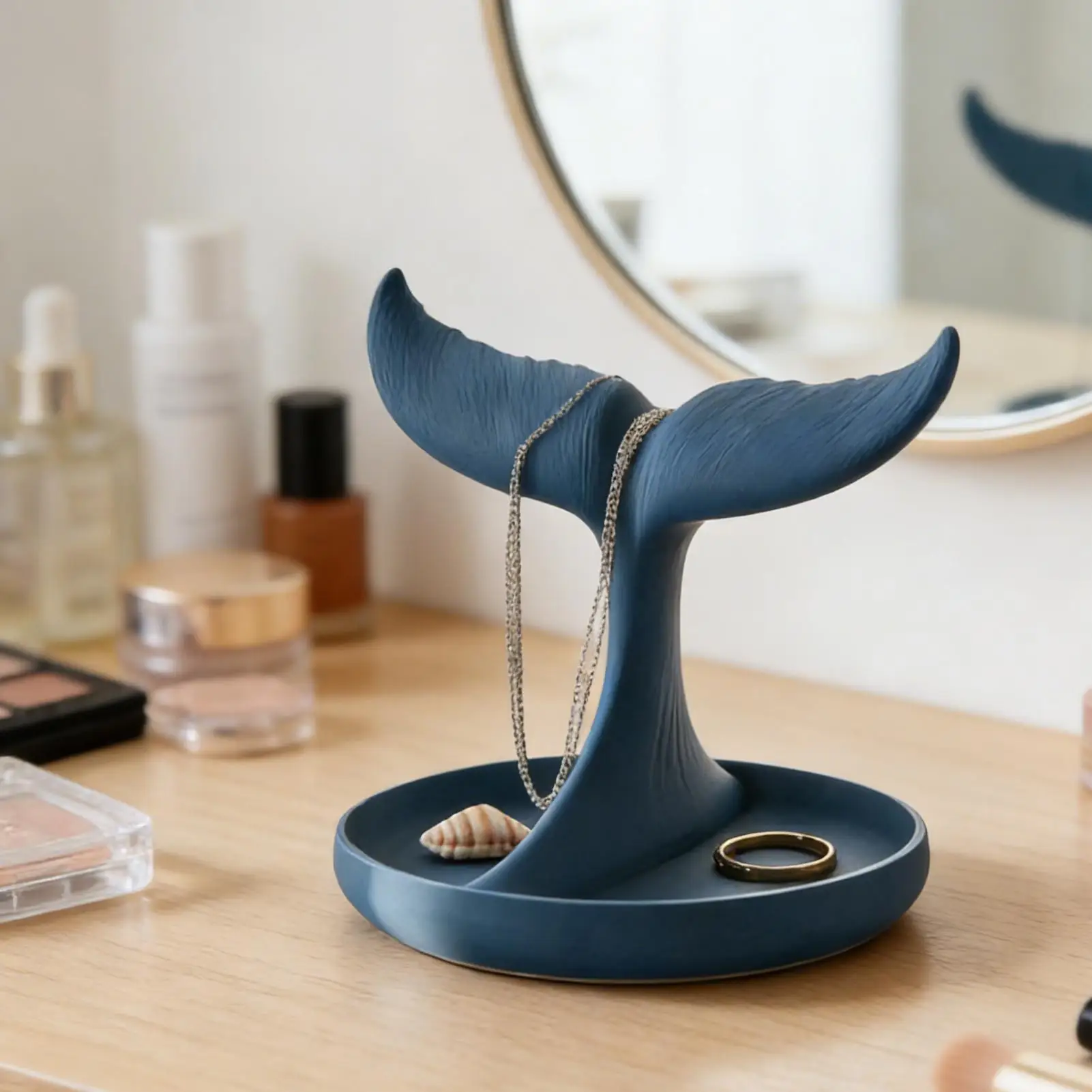 

Подставка для украшений в форме китового хвоста: эстетичный держатель для колец, браслетов, ключей, органайзер, лоток для хранения, кронштейн для подвесок