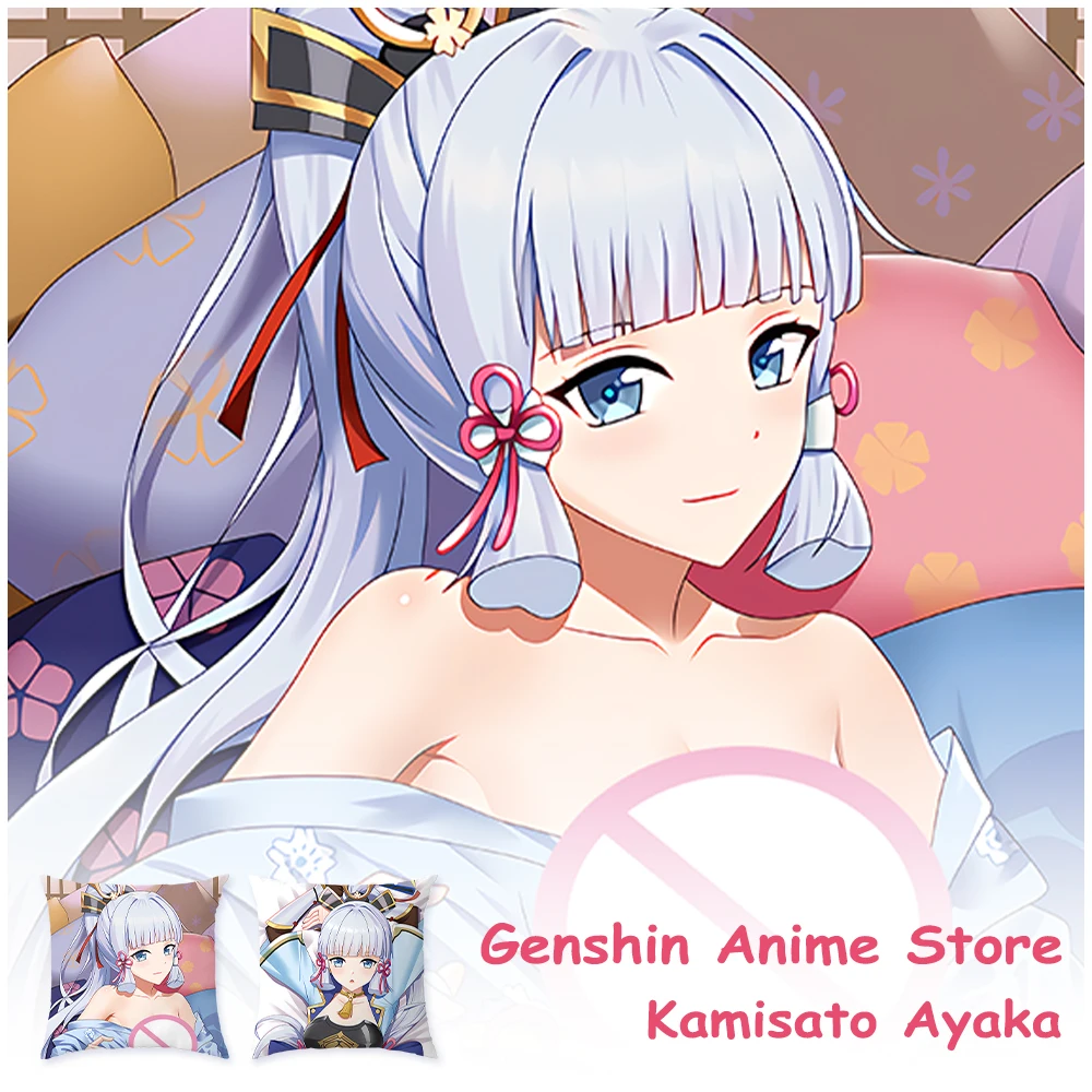 

Genshin Impact Kamisato Ayaka Dakimakura Waifu 2-Side Print Hugging Body Pillow Case Hugging Body Pillow Cover