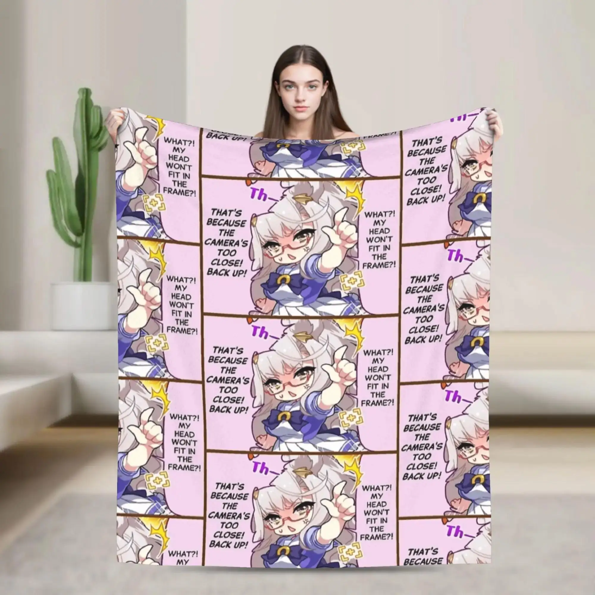 

Плюшевый фланелевый плед Pretty Derby Biwa Hayahide Snapshot для детей, мягкий и теплый, для дивана или кровати, качественный дизайн, подарок