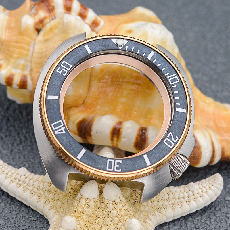 Seiko Silver Sapphire Glass NH35 Case Fit SKX 6105 6309 Turtle Abalone NH35 movimenti cassa trasparente orologio posteriore sostituire le parti