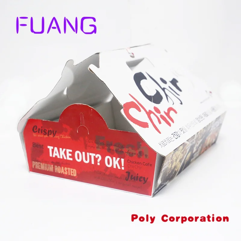 

Custom Recycled Exquisite Fried Chicken Corrugated Paper Packaging Box,Take Away Food Box