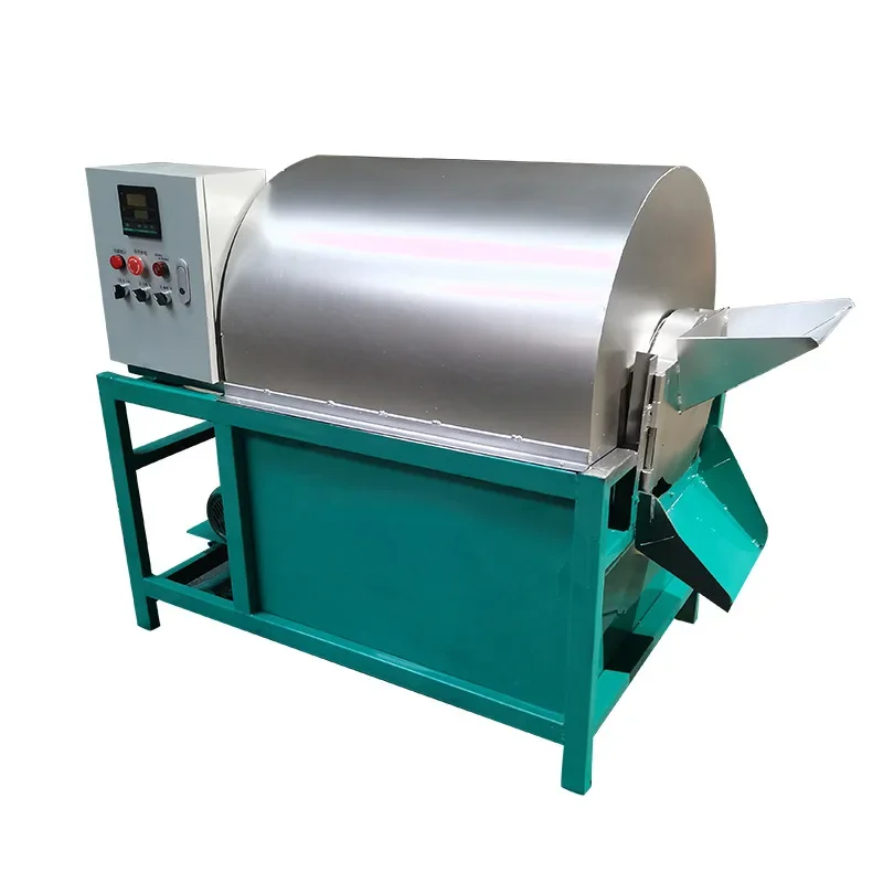 

Small househol Multi-functional Grain Nut Roaster Commercial Automatic Roller Peanut Sesame Almond Cashew Soybean Nut Roaster