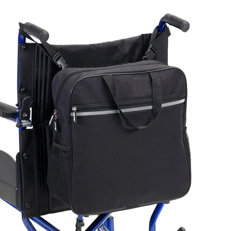 Wheelchair Bag Shopping Mobility Storage Holdall Handle Black for Scooter Walker Frame Storage Handbags Organizer Bag